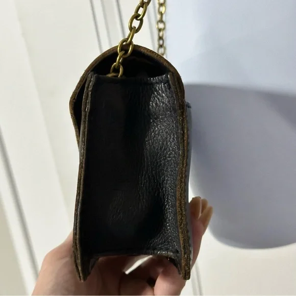Madewell dark brown leather crossbody